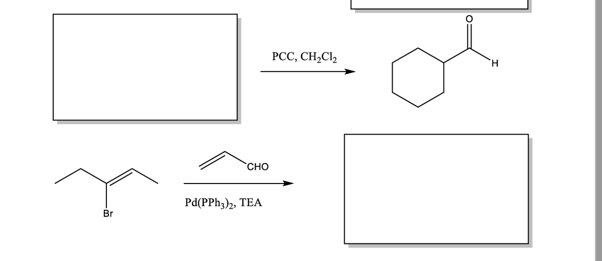 PCC, CH,Cl,
H.
CHO
Pd(PPH3)2, TEA
Br
