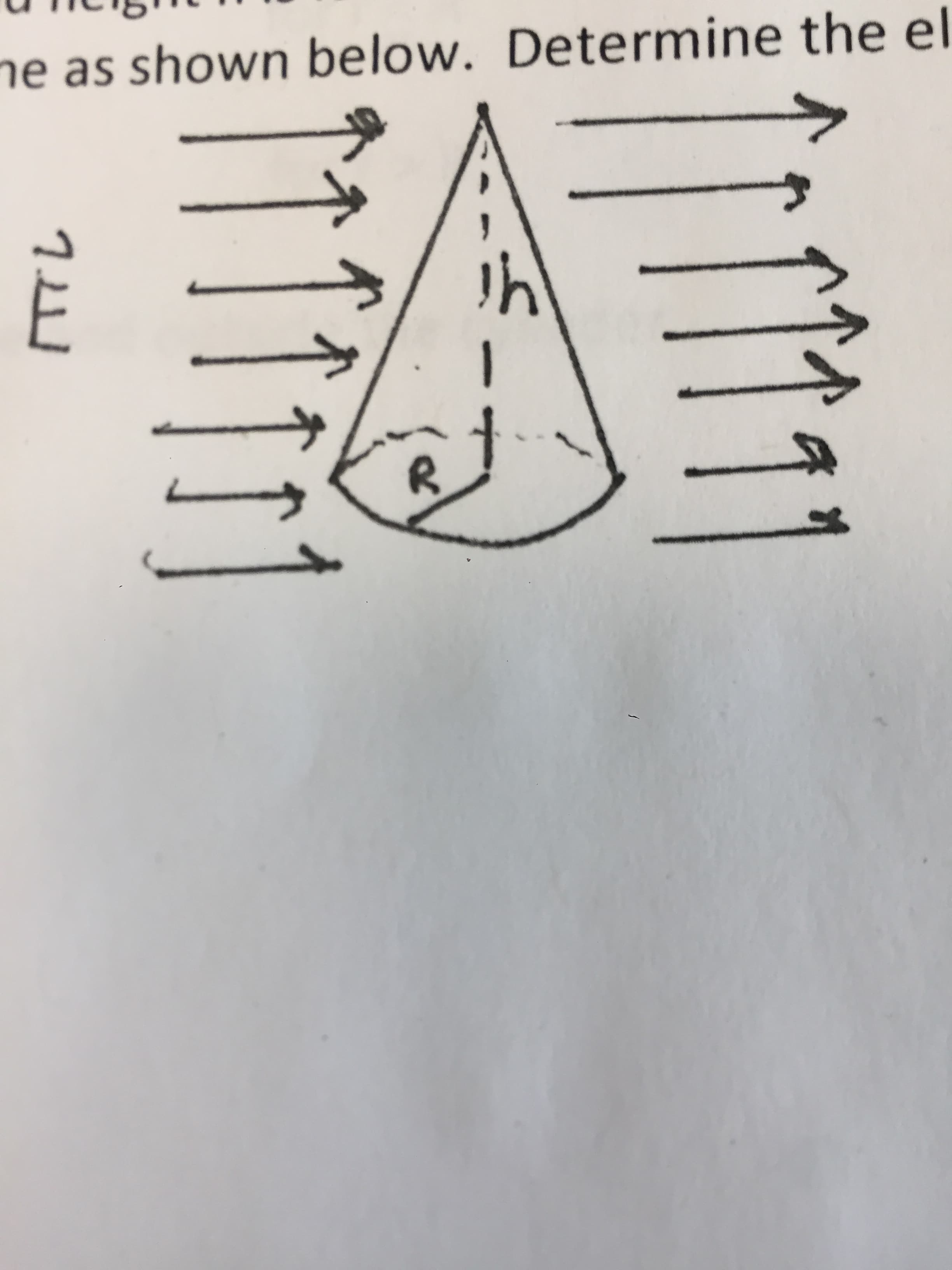 ne as shown below. Determine the el
