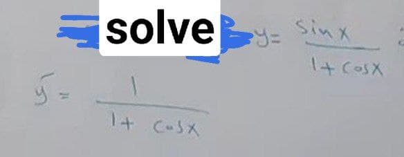 solve
Sinx
「+ C-Sス
