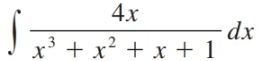 4x
x³ + x² + x + 1
xp.