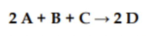 2A+B+C→2D