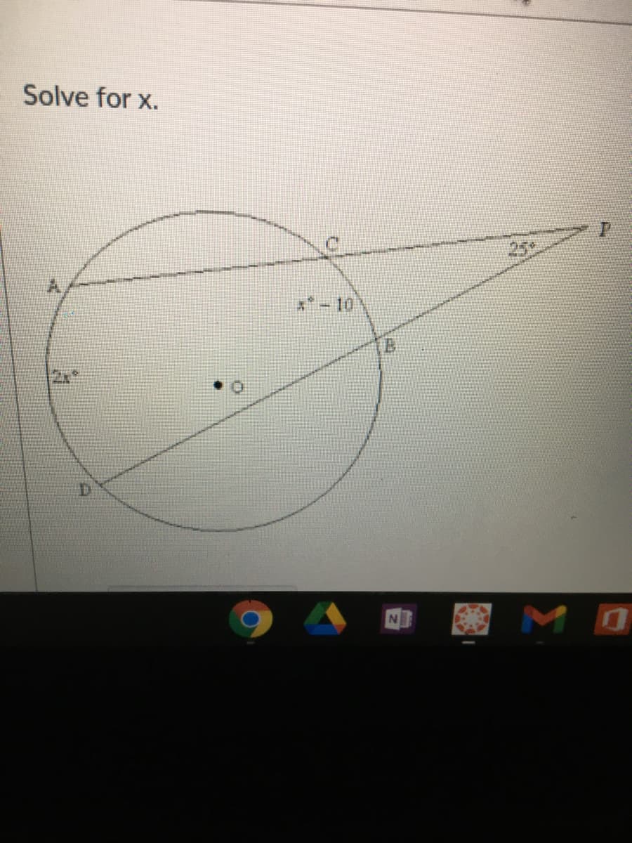 Solve for x.
259
*- 10
