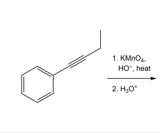 1. KMnO4,
но,
HO-, heat
2. H3O+