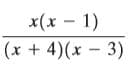 x(x - 1)
(x + 4)(x - 3)
