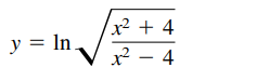 x² + 4
y = In
x? - 4
