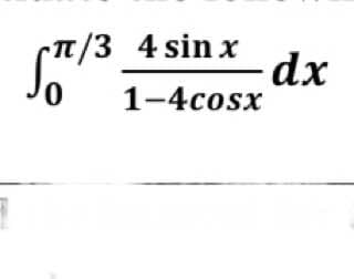 1/3 4 sin x
dx
1-4cosx
