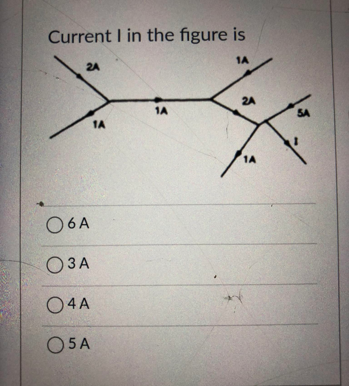 Current I in the figure is
1A
2A
1A
06 A
03 A
04A
05A
1A
2A
1A
5A