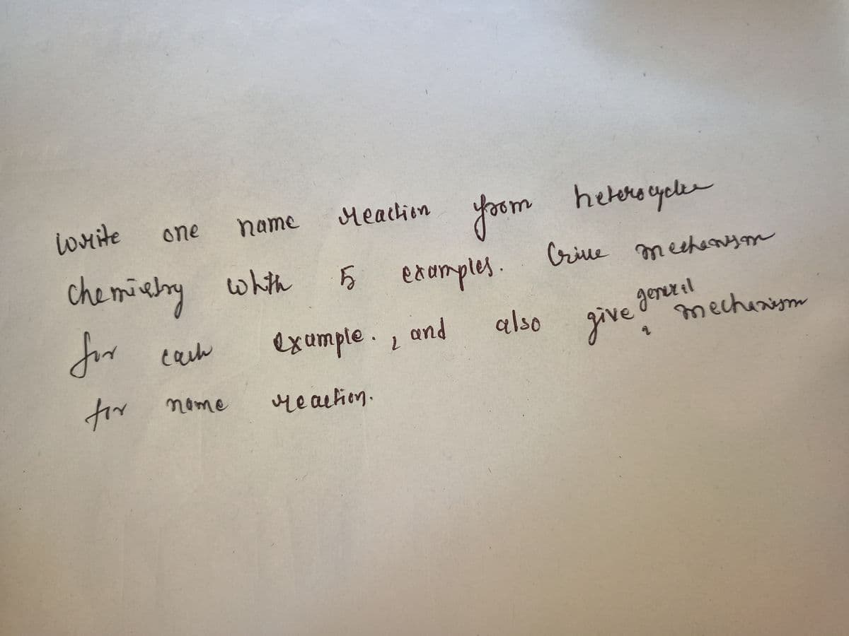 write
Meaction
yoom heeroyele
one
name
che miehy
whith
Criee
exomples.
meehenyn
exumple., and
also
gereril
cach
jive mechuigm
mechaniyom
nome
Meartion.
