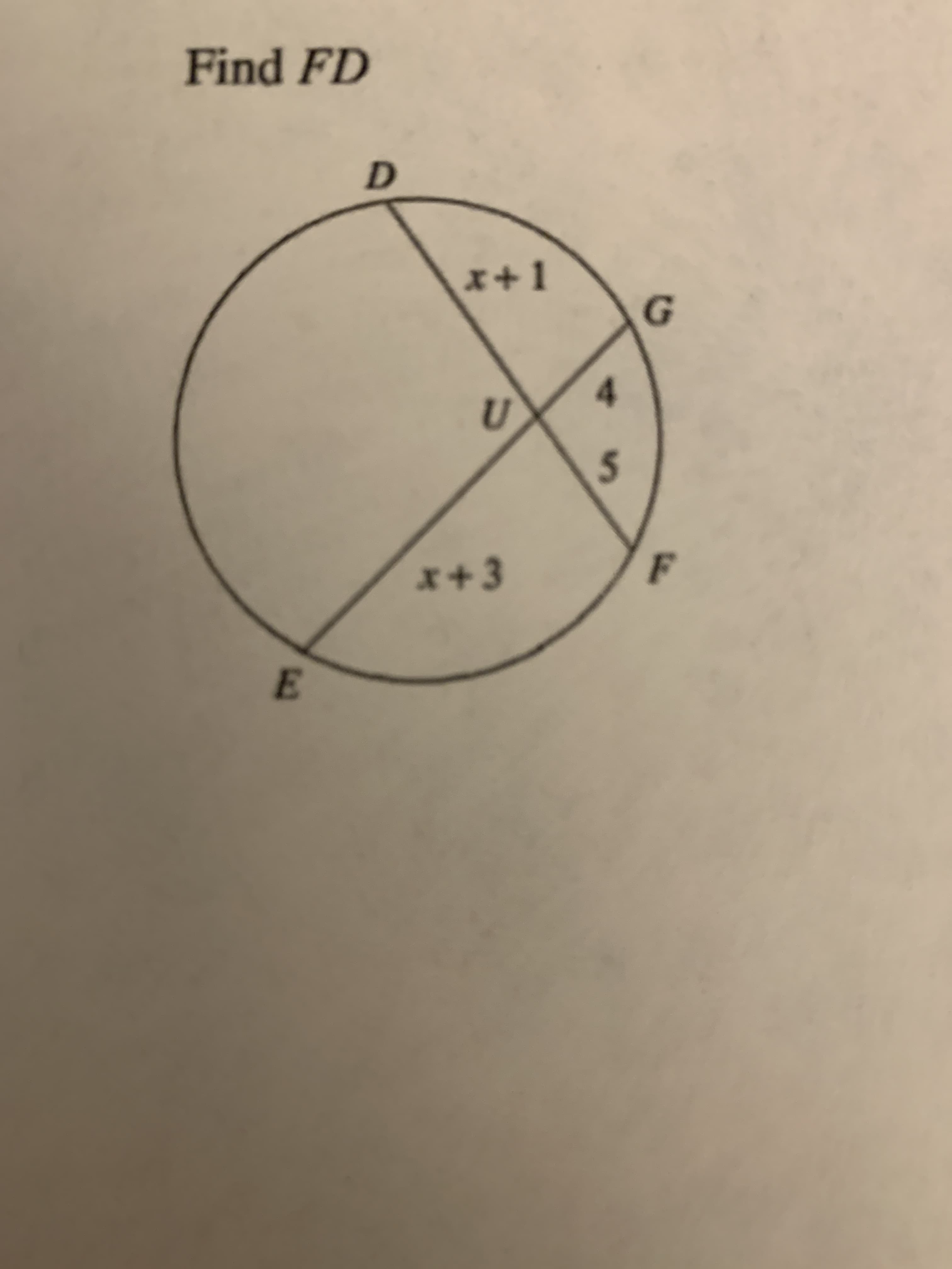 Find FD
x+1
ダ
4.
x+3
F
E
