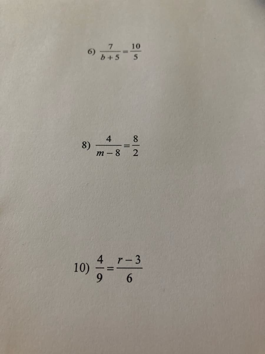 7.
6)
b+5
10
4 8
8)
- 8
10)-
4
r- 3
9 6
