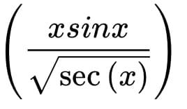 xsinx
sec (x)
