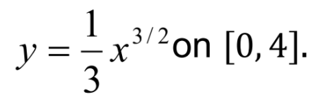 ソ=ーx
3
1
3/2 on [0,4].
