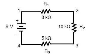 R1
ww
3 kQ
2
9 V
10 ΚΩ
R2
5 kQ
ww
3
R3
4.
