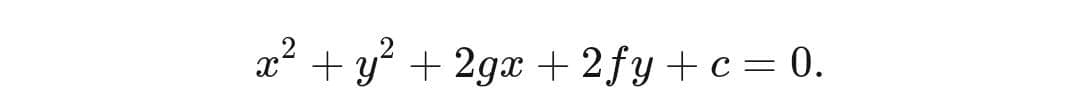 а* + y + 2ga + 2fy + с %3 0.
