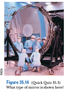 Figure 35.14 (Quick Quiz 35.3)
What type of mirror is shown here?
NASA
