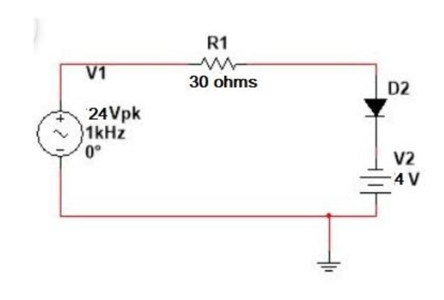 R1
V1
30 ohms
D2
24Vpk
1kHz
0°
V2
4 V
