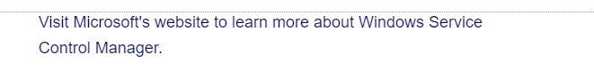 Visit Microsoft's website to learn more about Windows Service
Control Manager.