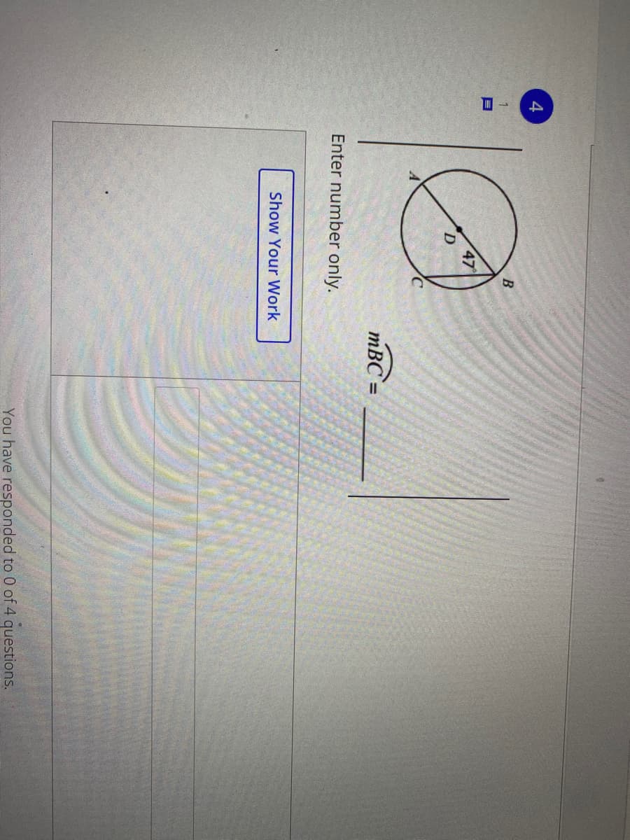 4
1
mBC =
Enter number only.
Show Your Work
You have responded to 0 of 4 questions.
