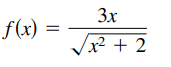 3x
f(x)
X² + 2
