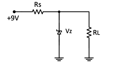 Rs
+9V
Vz
RL
