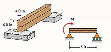 4.0 in.
M
6.0 in.
8 ft-
