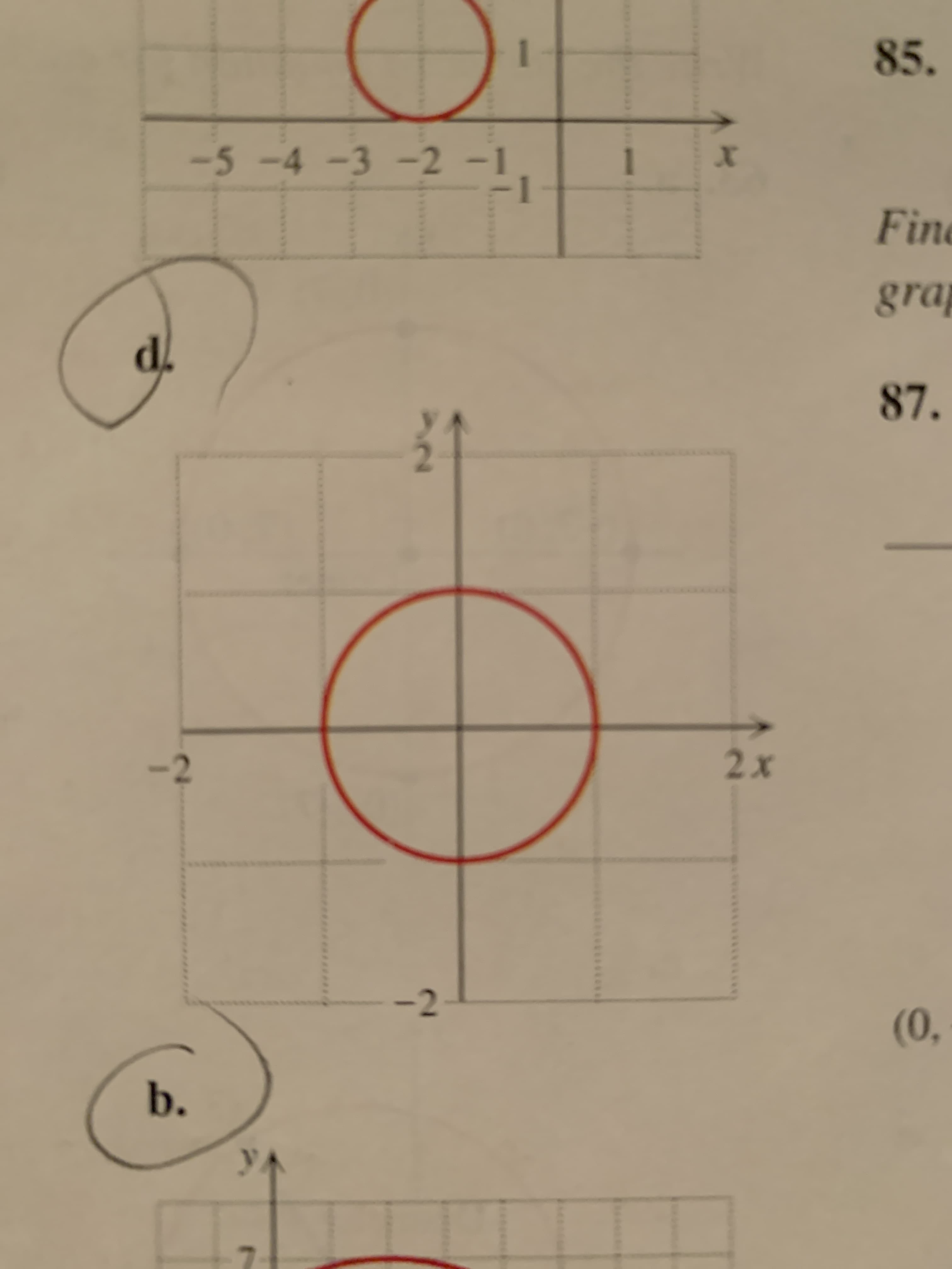 85.
-5-4 -3 -2
-1
Fine
grap
87.
2x
-2
(0,
b.
2.
