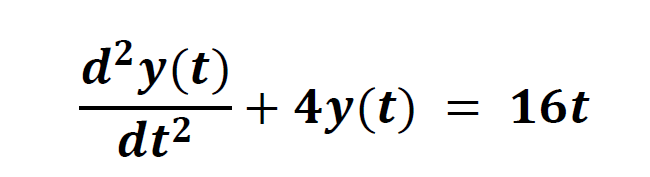 d²y(t)
+ 4y(t)
16t
dt2
