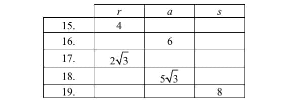 a
15.
4
16.
2V3
17.
18.
19.
8
