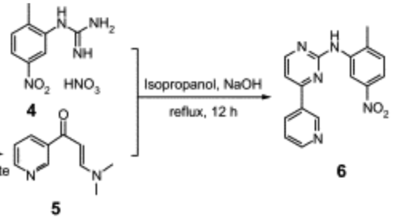 NO₂
4
5
NH₂
NH
HNO3
Isopropanol, NaOH
reflux, 12 h
6
NO₂