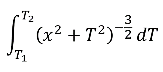 T2
3
(x² + T²)¯2 dT
T1
