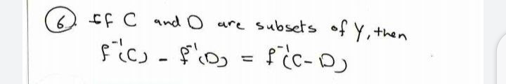 IF C and O are subsets of Y, then
%3D
