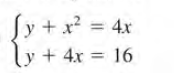 Sy + x 4x
ly + 4x = 16
%3D
