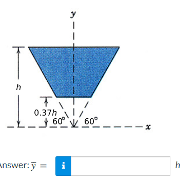 y
0.37h
60° v 60°
-x
Answer: y
i
h
