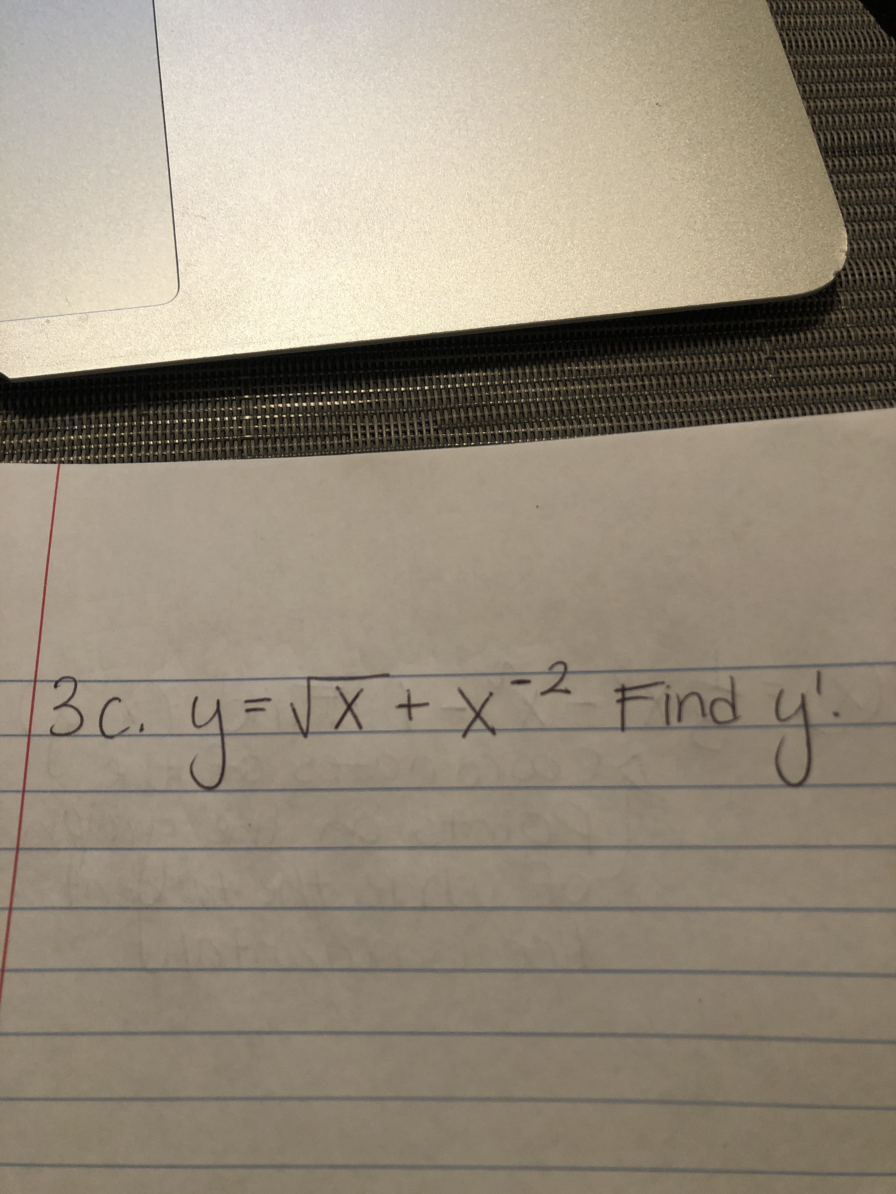 y=VX+x Find 4'
-2
