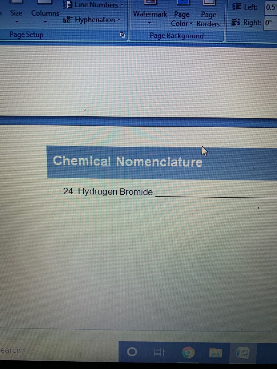 Chemical Nomenclature
24. Hydrogen Bromide
