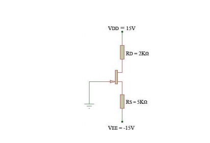 VDD = 15V
RD - 2KO
RS = 5KN
VEE = -15V
