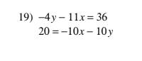 19) -4у- 11х- 36
20%--10х — 10у
