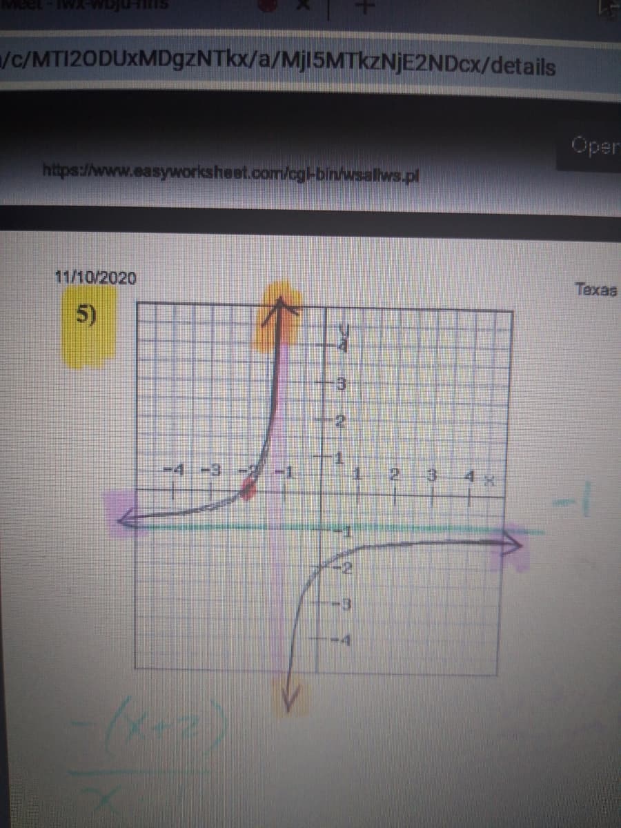 /c/MTI20DUxMDgzNTkx/a/Mjl5MTkzNjE2NDcx/details
Opern
https://www.easyworksheet.com/cg-bin/wsalws.pl
11/10/2020
Texas
5)
2.
1.
-4 -3
2.
4x
-2
-3
-4
