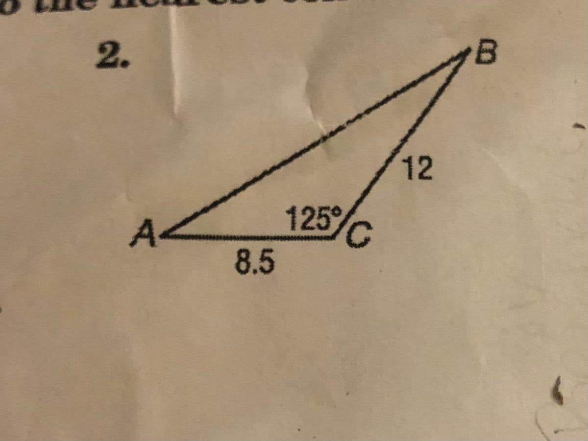 2.
B
12
125°
8.5
A4
