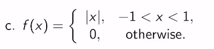 C.
(x) = { 18²₁
0,
|×|, −1<x< 1,
otherwise.