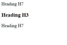 Heading H7
Heading H3
Heading H7