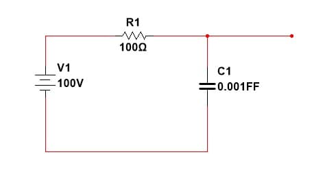 V1
-100V
R1
1000
C1
0.001FF