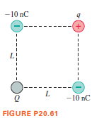 -10 nC
L
-10 nC
FIGURE P20.61
+,
0-
