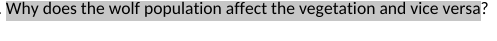 Why does the wolf population affect the vegetation and vice versa?
