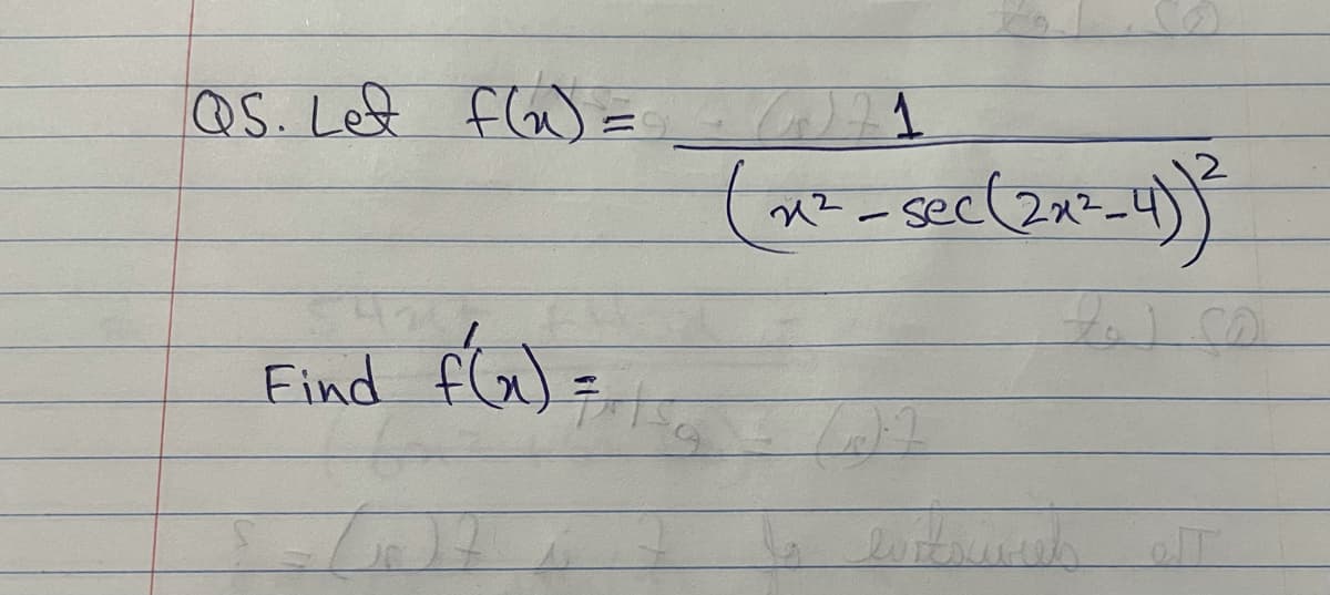 QS. Let flaU =
1.
Find fla) =
