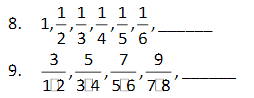 1 1 1 1 1
3'4'5'6
7
12'34'56' 78
8. 1,-,
3
5
9.
