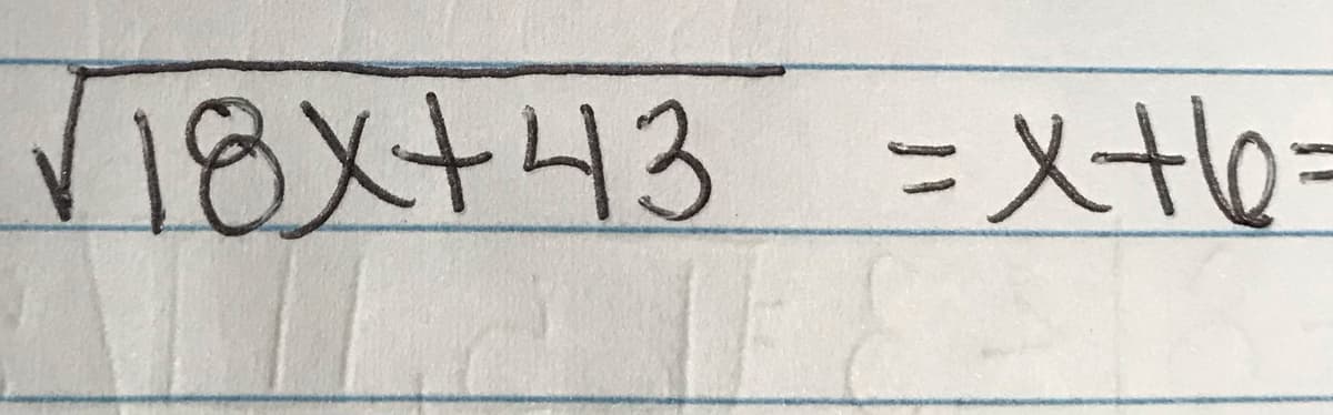 i8Xt43 =メto=
18x+43
