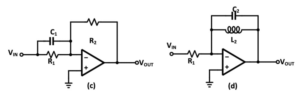 VINO
HH
+
R₂
(c)
-OV OUT
VIN
R₁
ele
L₂
(d)
-OV OUT