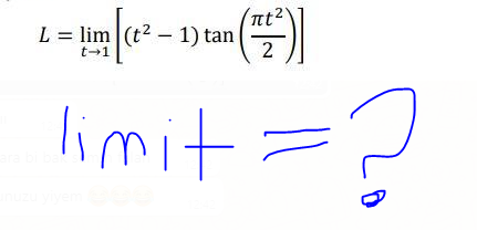 nt2
(t2 – 1) tan
t-1
L = lim
limit
no
