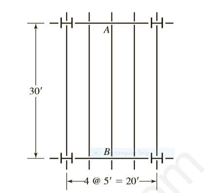 A
30'
B|angu
4 @ 5' = 20'-
